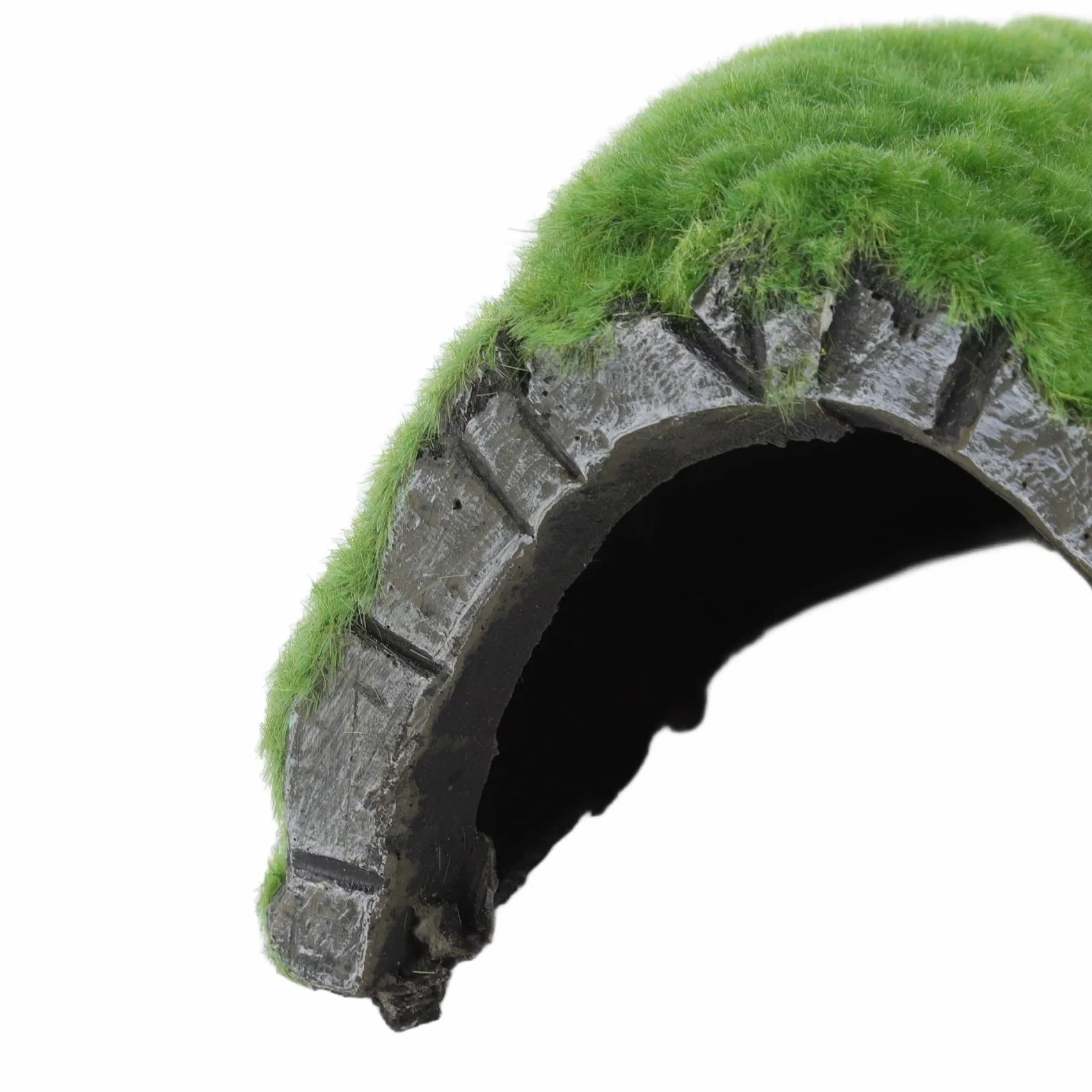 Generic Kryjówka Gadów Jaskinia Bezpieczna żywiczna Platforma do Opalania dla żółwi Dekoracja Akwarium 5,5 "x 4,7" dla Gadów Żółw Płazów