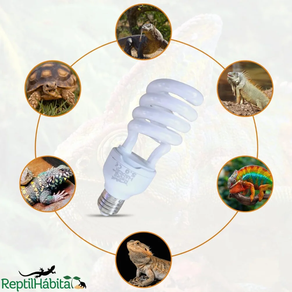 Żarówka UVB 5.0 UVA 13 W do terrarium dla gadów, roślin i żółwi, E27 idealna lampa dla żółwi i pochodni