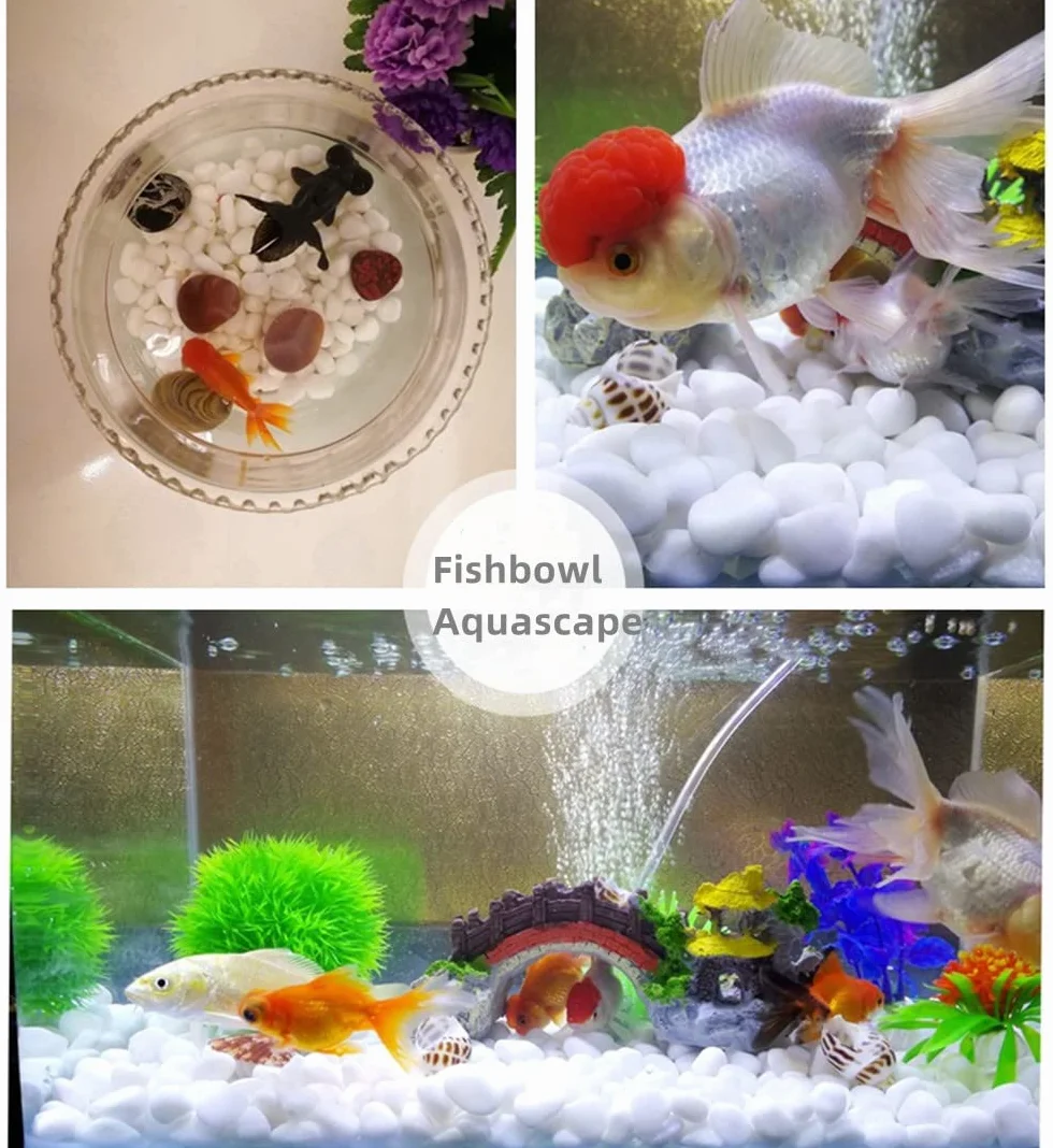 Dekoracyjne białe kamienie, mały żwir ogrodowy, granulowane kamyki rzeczne do akwarium, doniczka, wypełnienie wazonu i dekoracja ogrodowa 6-9 mm (1 kg/2,2 funta)