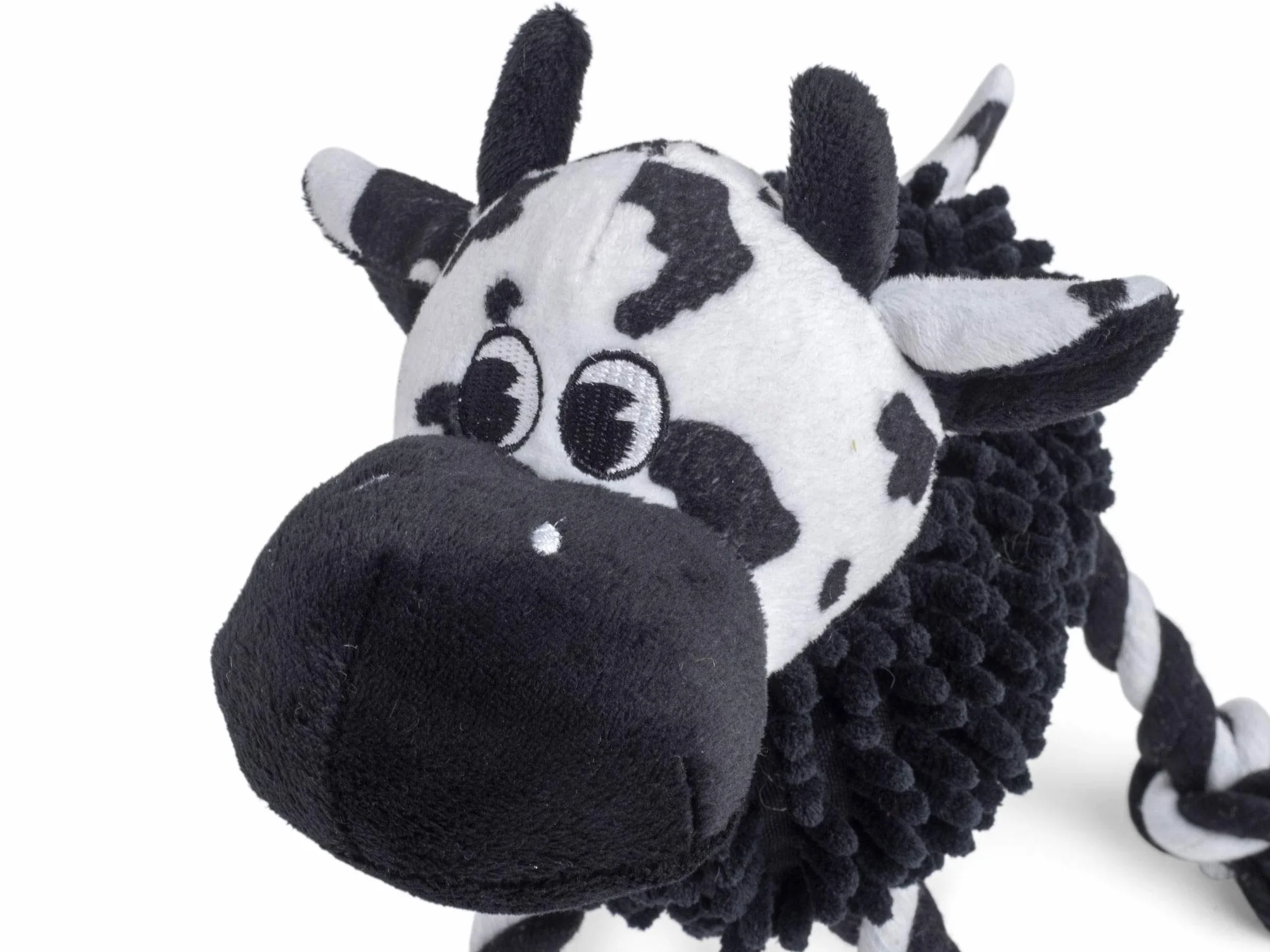 Petface Farmyard Buddies makaron krowa pluszowa zabawka dla psa