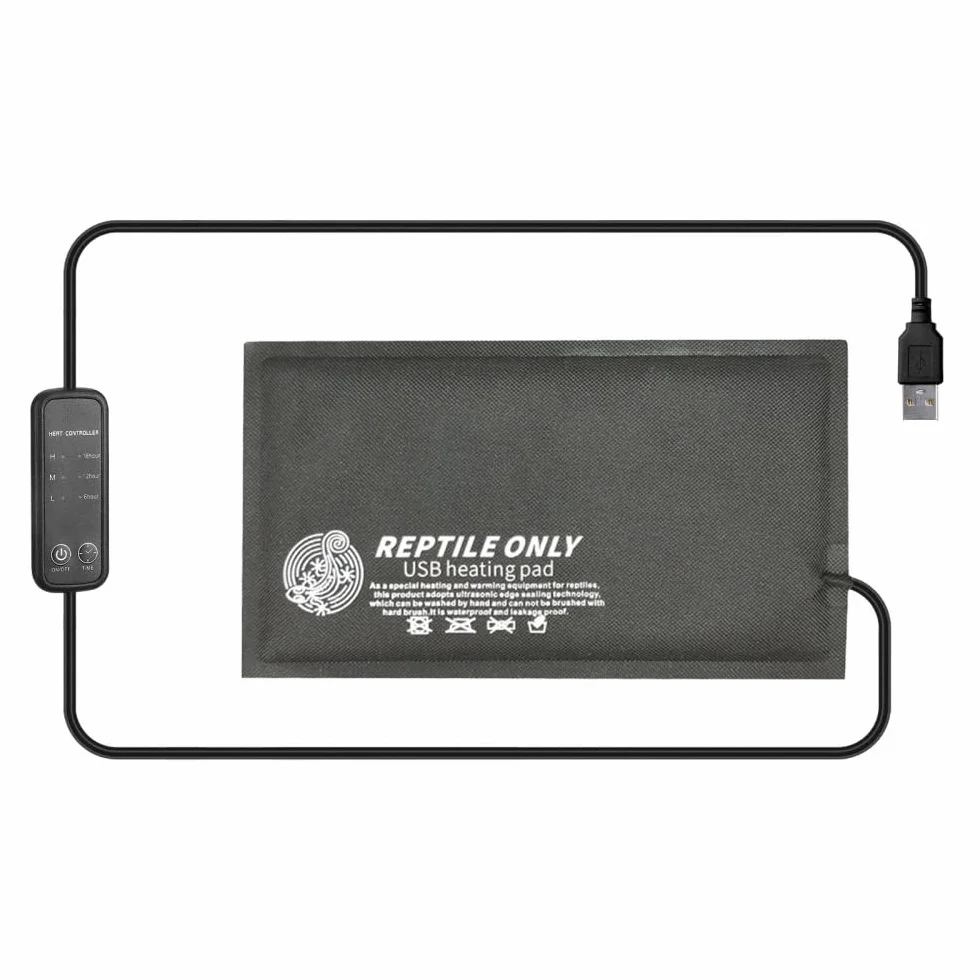 DONGKER Mata grzewcza dla gadów, USB 5 V, mata grzewcza, do terrarium, temperatura terrarium, płazy, mata dla zwierząt domowych, mata do terrarium węży, jaszczurek, żab