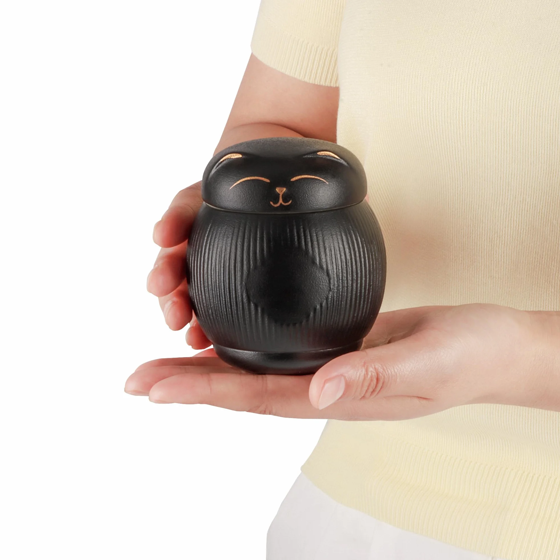 Ceramiczna urna dla kota, urna dla zwierząt, pudełko na kremację zwierząt domowych, urna dla kota, na popiół (4 kg)