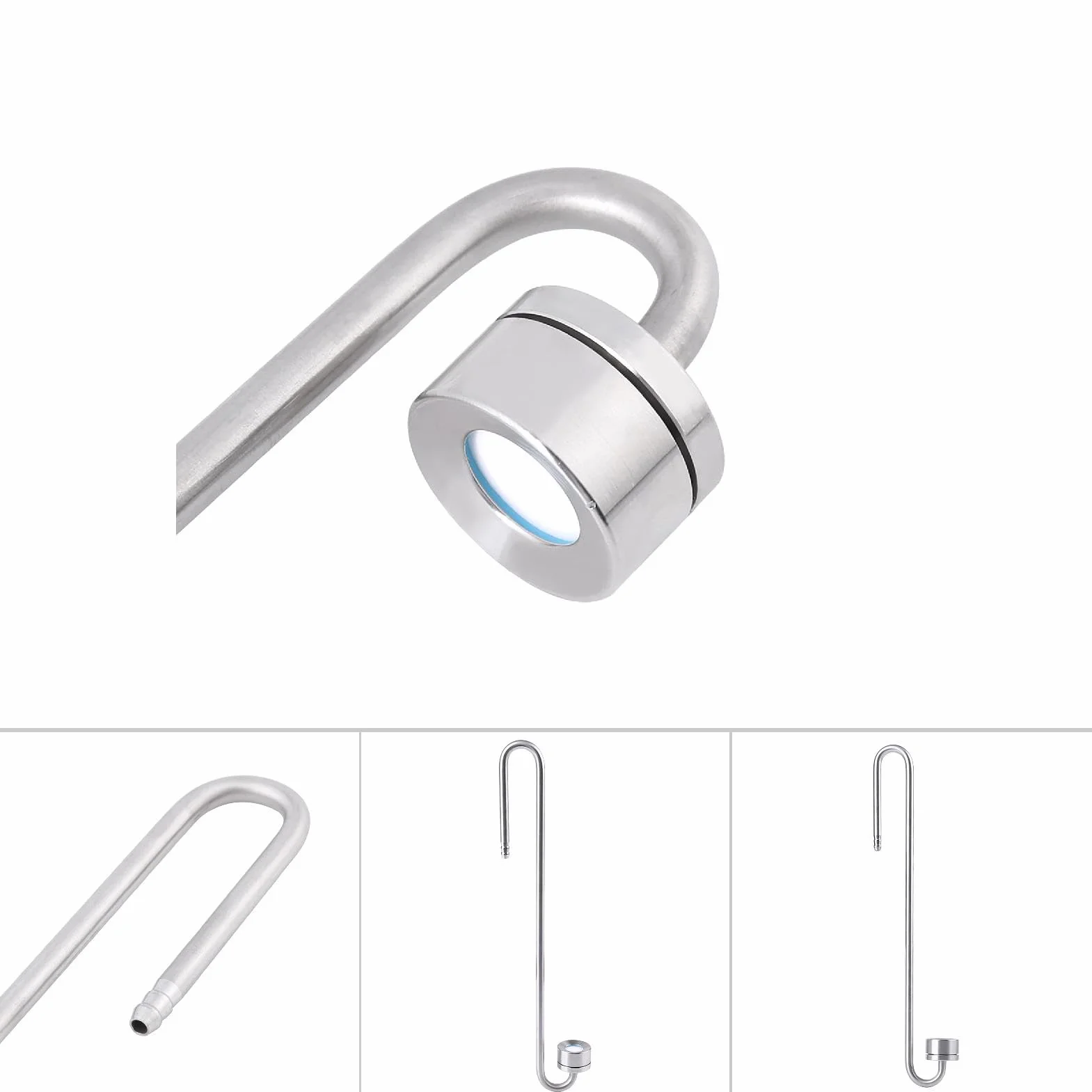 Dyfuzor CO2 Atomizer Dwutlenku Węgla 2 Rodzaje Dyfuzor Dwutlenku Węgla ze Stali Nierdzewnej Atomizer Akcesoria do Akwarium Sprzęt do Akwarium (M (250 mm))