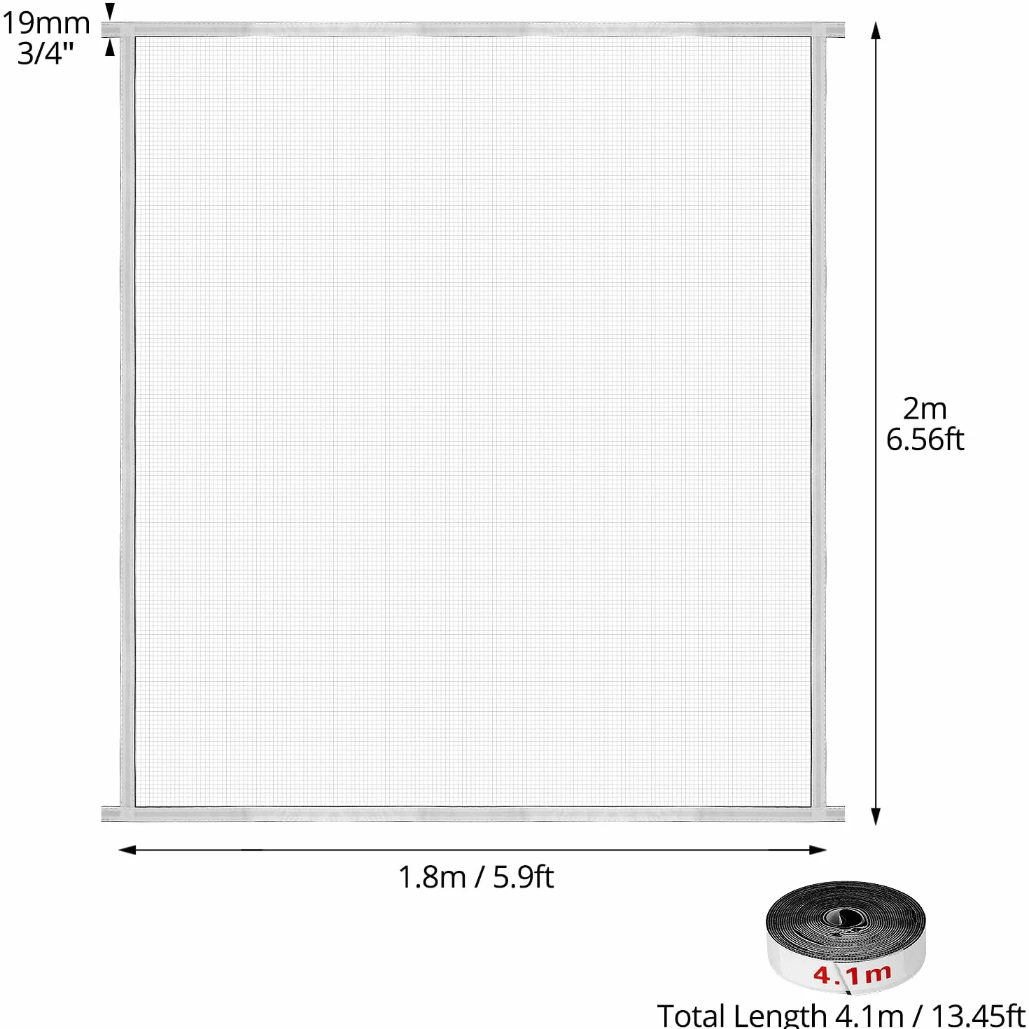 QWORK® Siatka dla kota na okno z taśmą samoprzylepną, odporna na działanie promieni UV, odporna na rozerwanie poliester, 180 x 200 cm