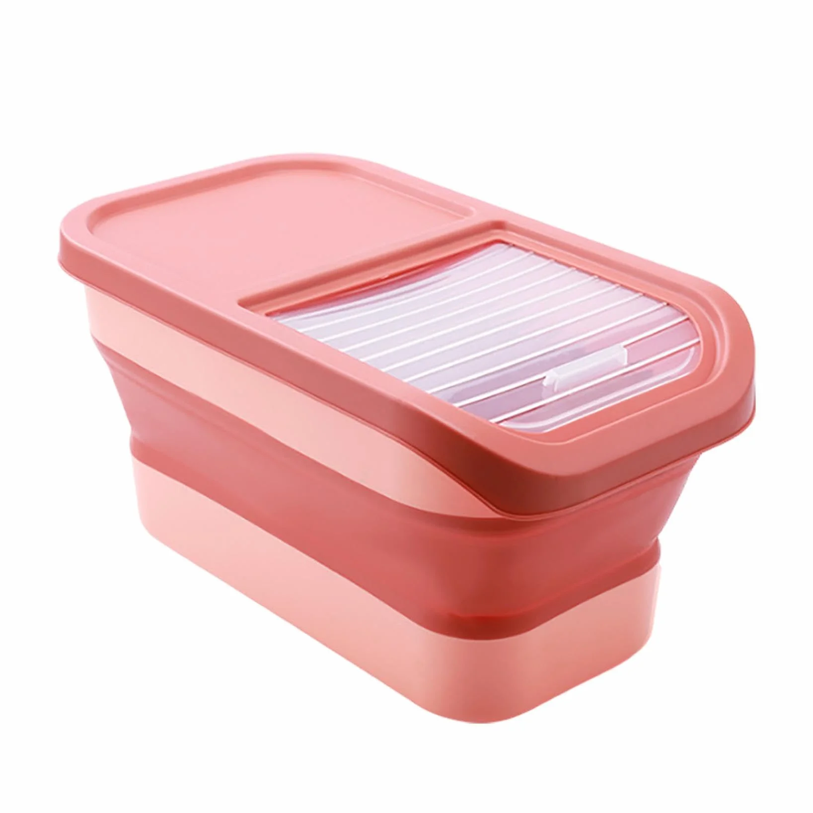 Przechowywanie karmy dla psów, składana, 12-15 kg, hermetyczne, z klapką, kółka, duży, składany pojemnik na karmę, pudełko do przechowywania karmy dla psów i kotów (A)