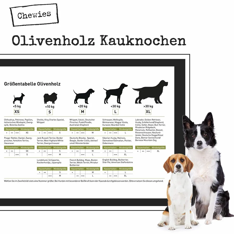 Chewies Drewno oliwkowe żucie kość zabawka dla psa 100% naturalne akcesoria dla psów zabawka do żucia pies do 10 kg rozmiar S