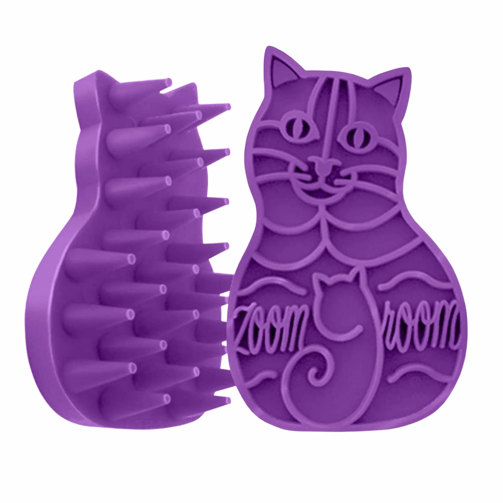 KONG Cat ZoomGroom – szczotka do pielęgnacji i masażu z miękkiego kauczuku dla kotów