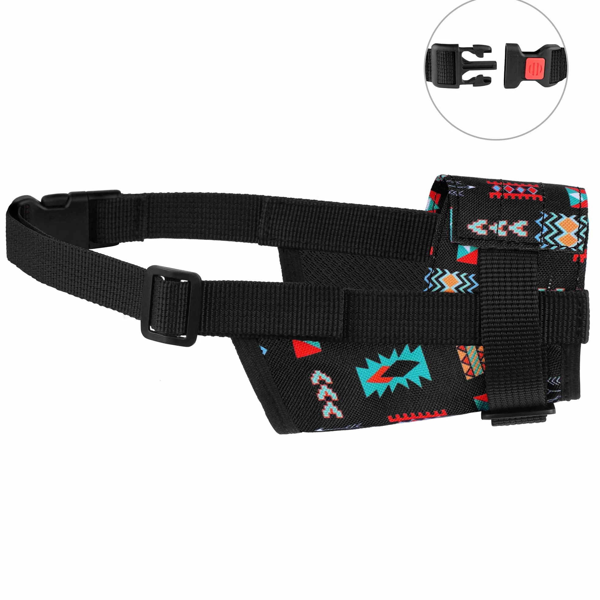 CollarDirect Kaganiec dla psa, regulowany, miękki, oddychający, plemienny, nylonowy, dla małych, średnich i dużych psów, przeciw żuciu, szczekaniu, M/L)