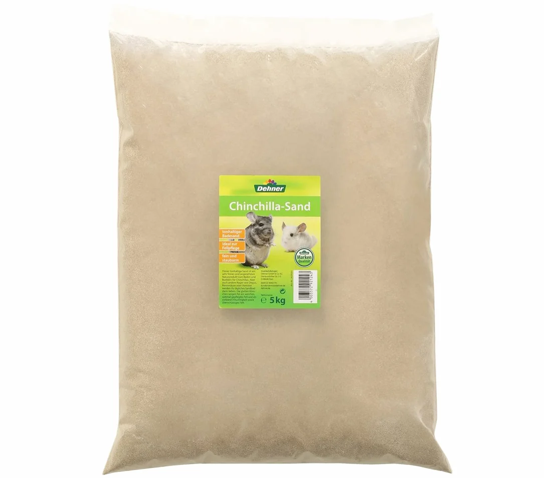Dehner 2629301 Piasek dla Szynszyli Zawierający Glinę, 5 kg