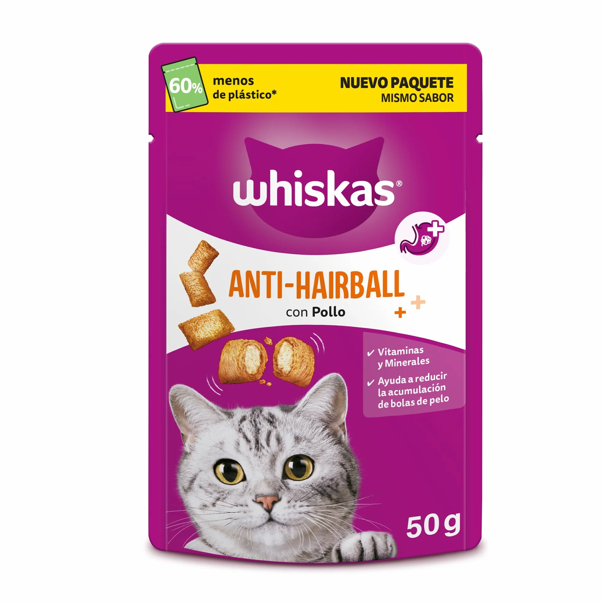 Whiskas Anti-Hairball z kurczakiem 6 x 50 g