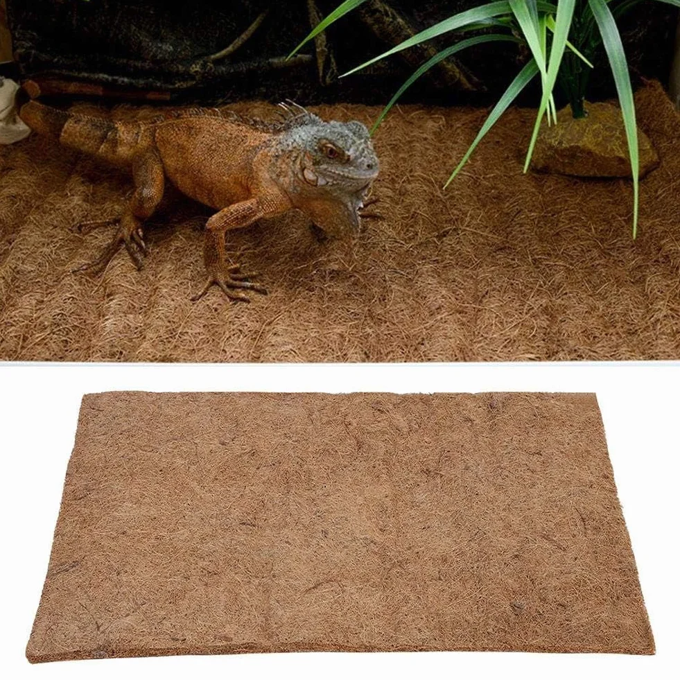 Gad dywan z włókna kokosowego wąż pościel mata podłogowa jaszczurka Terrarium klatka architektura krajobrazu podkładka podłogowa dla brodatych żółwi smoka żółwie Lguana