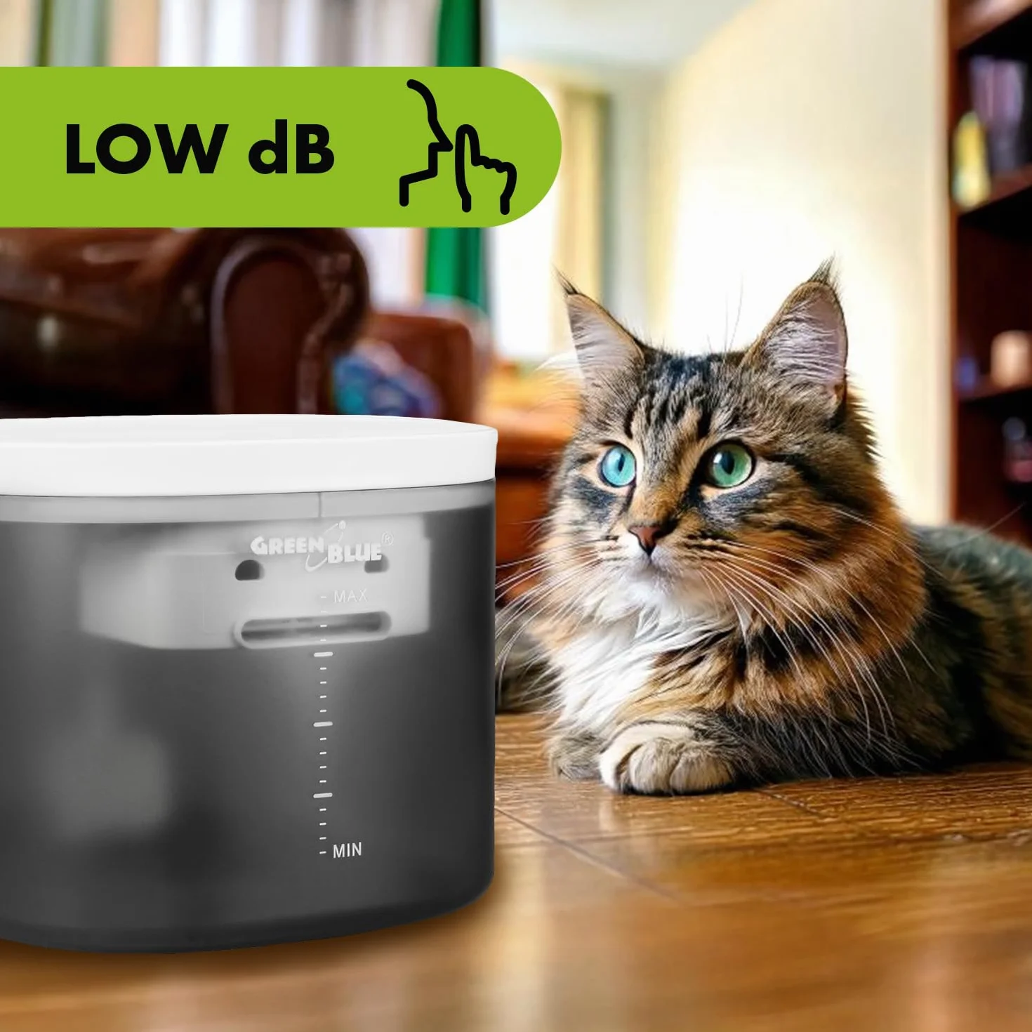Green Blue Automatyczny dozownik wody dla zwierząt domowych | fontanna do picia dla psów i kotów | pojemność 3 l | zasilanie USB | filtr do świeżej wody