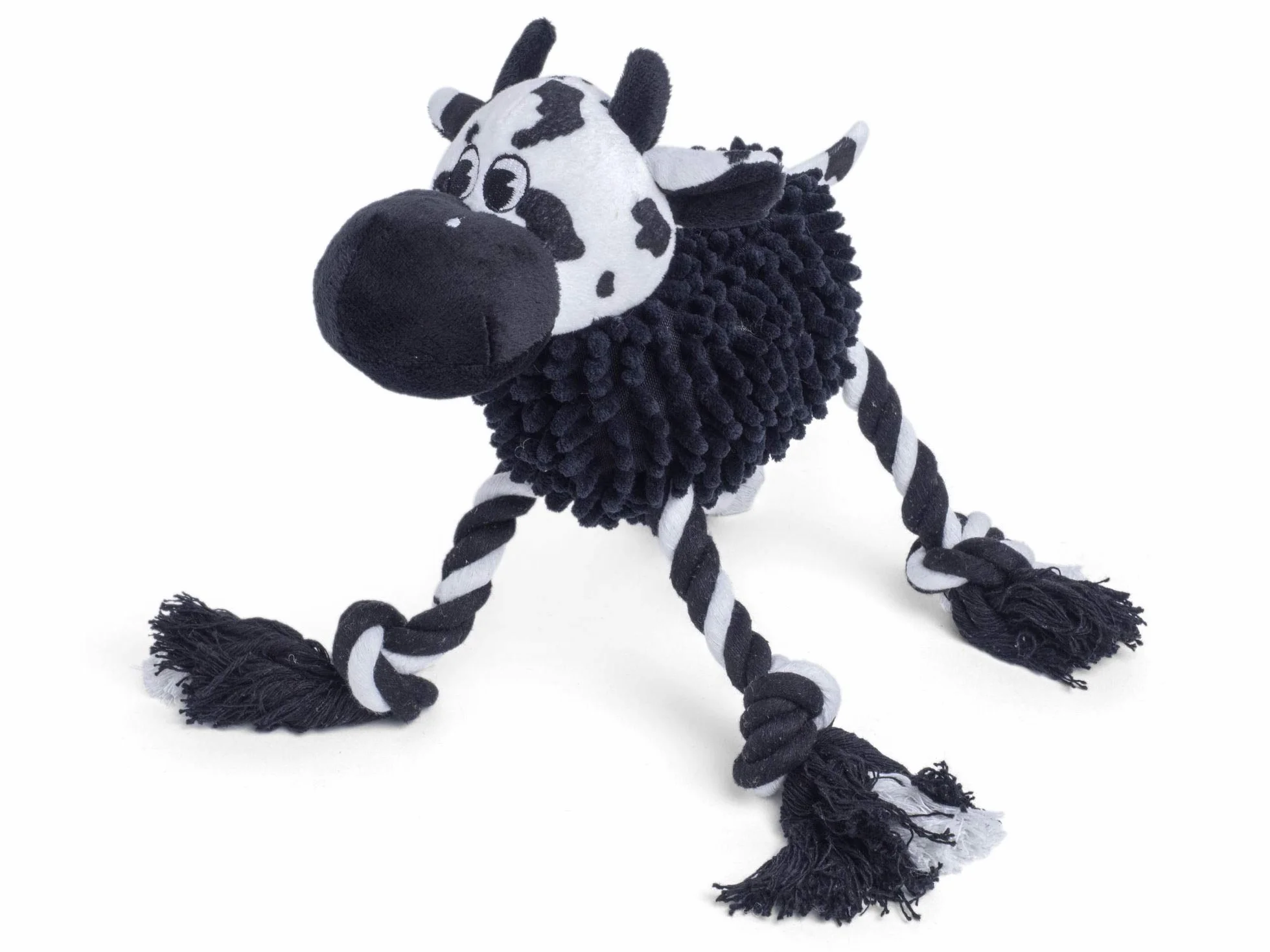 Petface Farmyard Buddies makaron krowa pluszowa zabawka dla psa