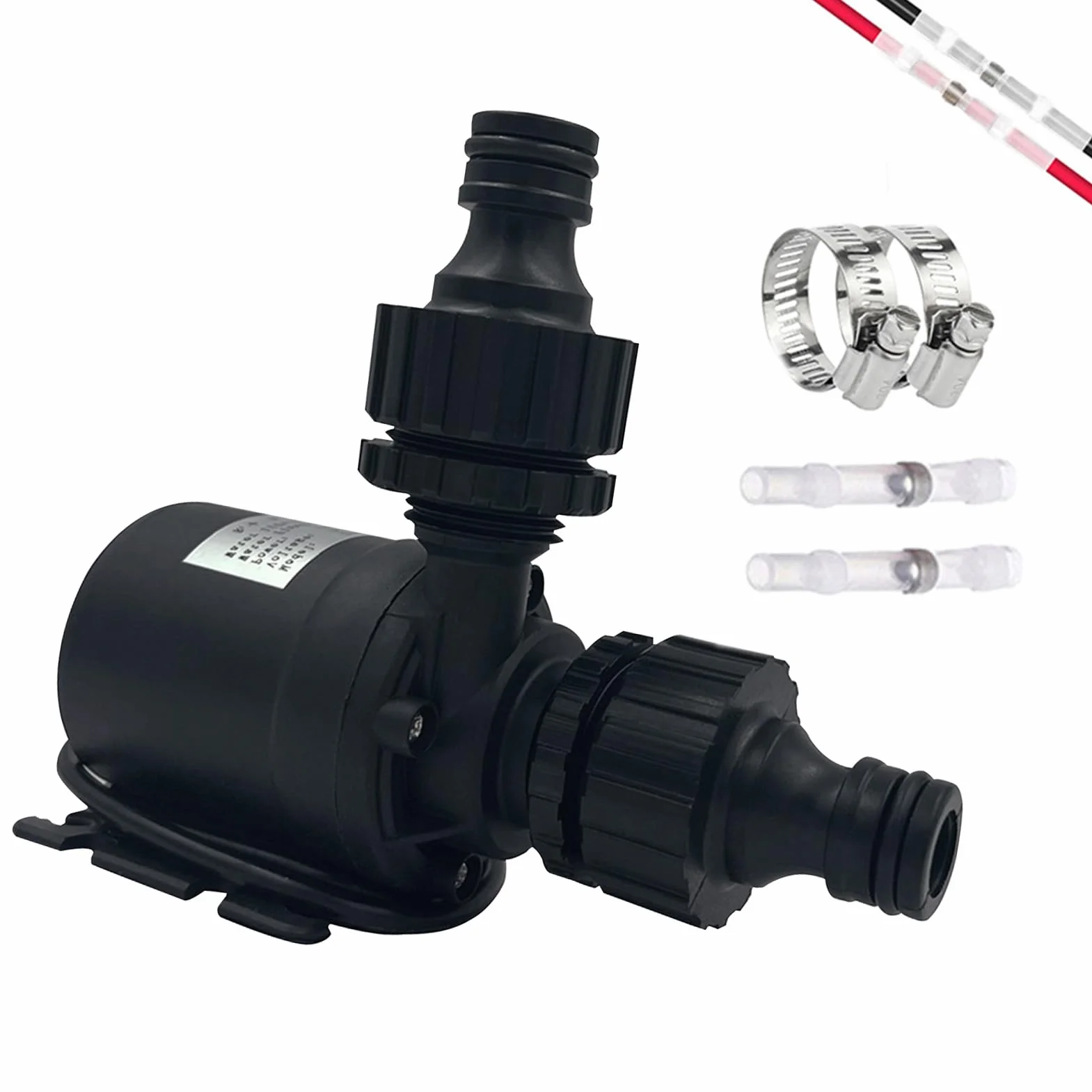 Bezszczotkowa pompa głębinowa DC 12 V, bezszczotkowa, zanurzeniowa pompa wodna, ceramiczny rdzeń pompy, mini pompa wodna, 800 l/h, 5 m do studni solarnych, akwariów, stawów