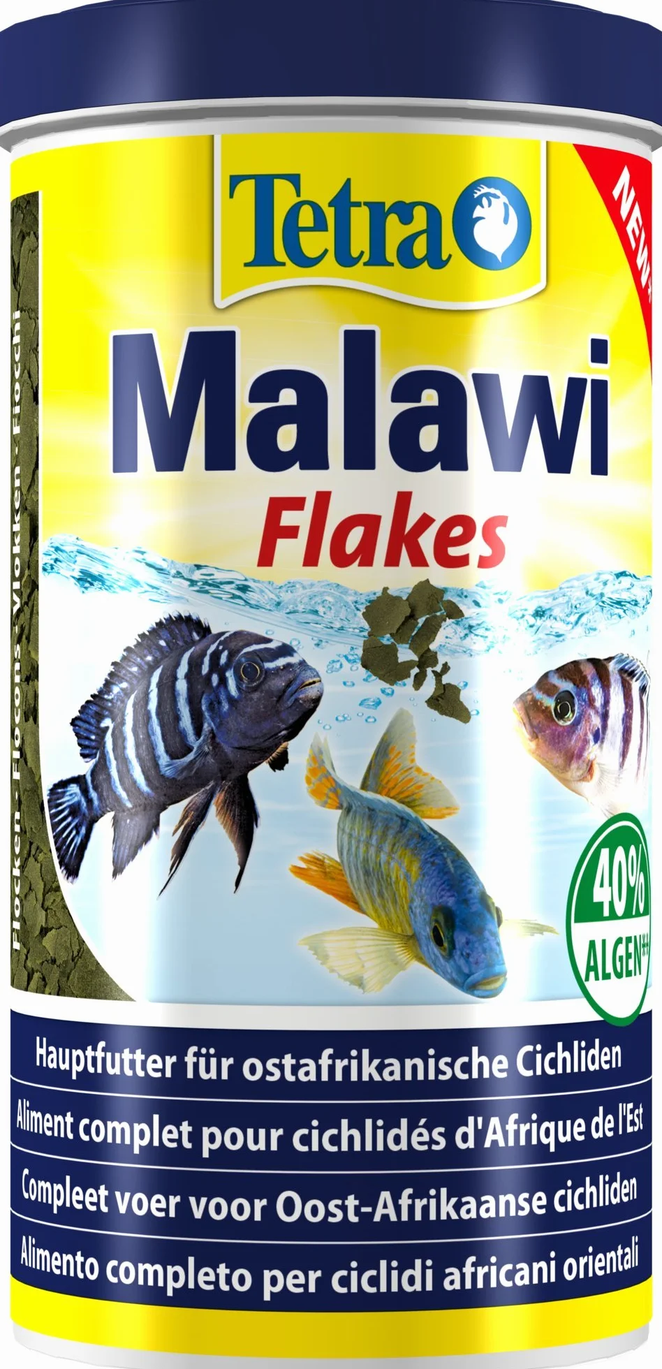 Tetra Malawi Flakes – karma dla ryb, dla wszystkich roślin orzeźwiających wschodnioafrykańskich cichlidów, puszka 1 l