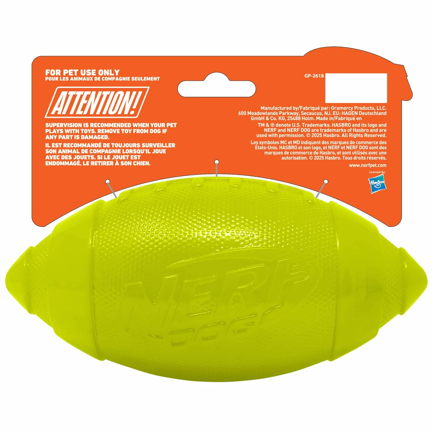 Nerf Dog 18 cm TPR Glow klasyczna piszcząca piłka nożna zabawka dla psa - zielona