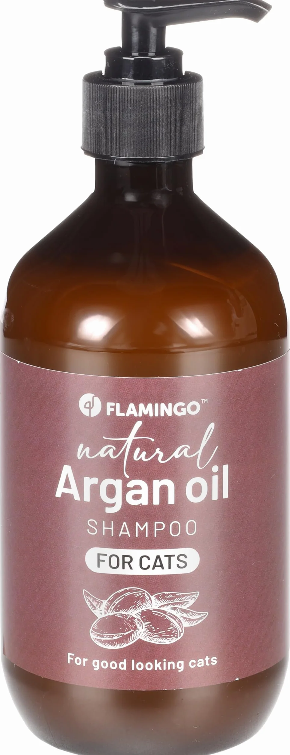 Flamingo Naturalny szampon dla kotów z olejkiem arganowym - 500 ml | delikatna pielęgnacja dla miękkiej, błyszczącej dłoni
