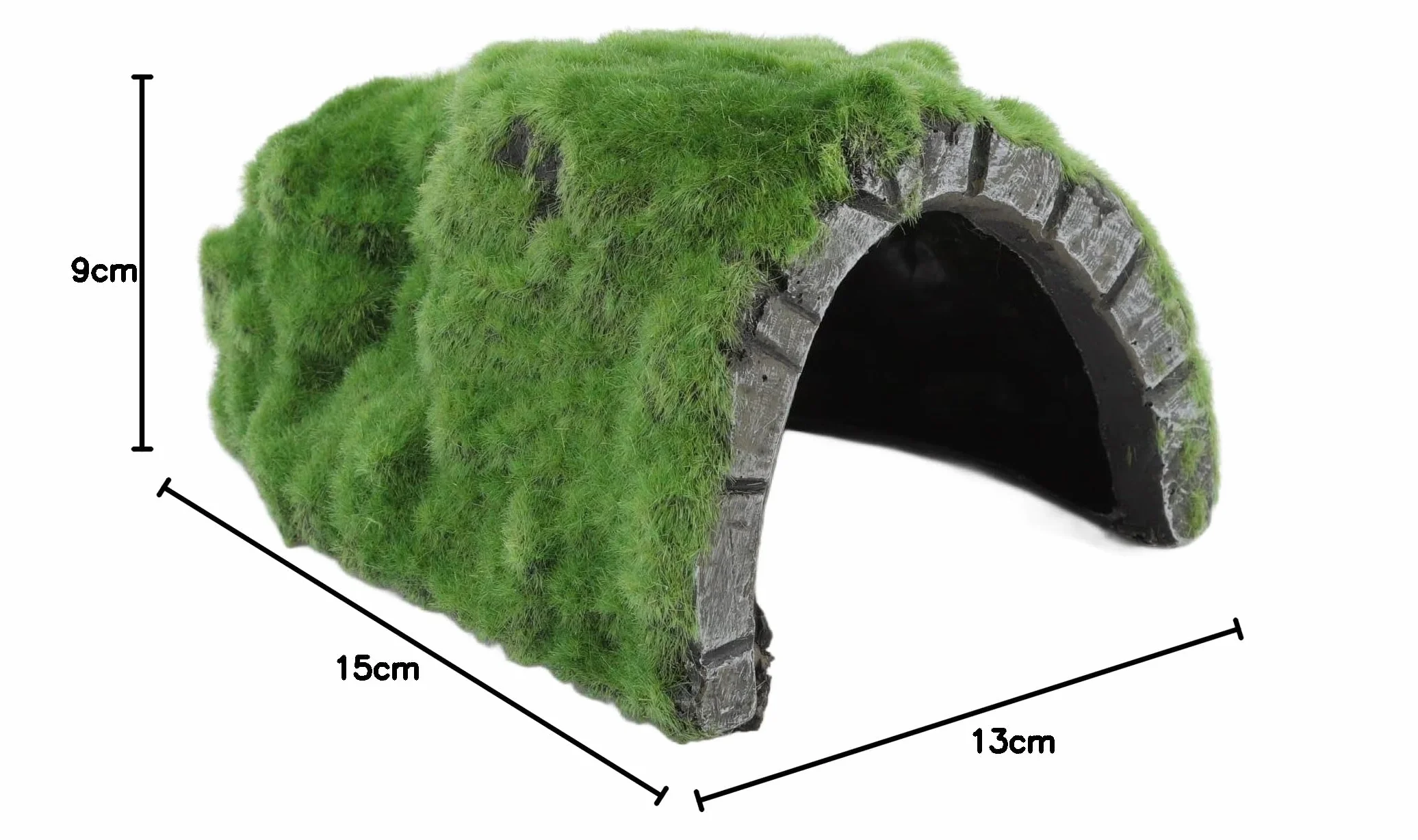 Generic Kryjówka Gadów Jaskinia Bezpieczna żywiczna Platforma do Opalania dla żółwi Dekoracja Akwarium 5,5 "x 4,7" dla Gadów Żółw Płazów