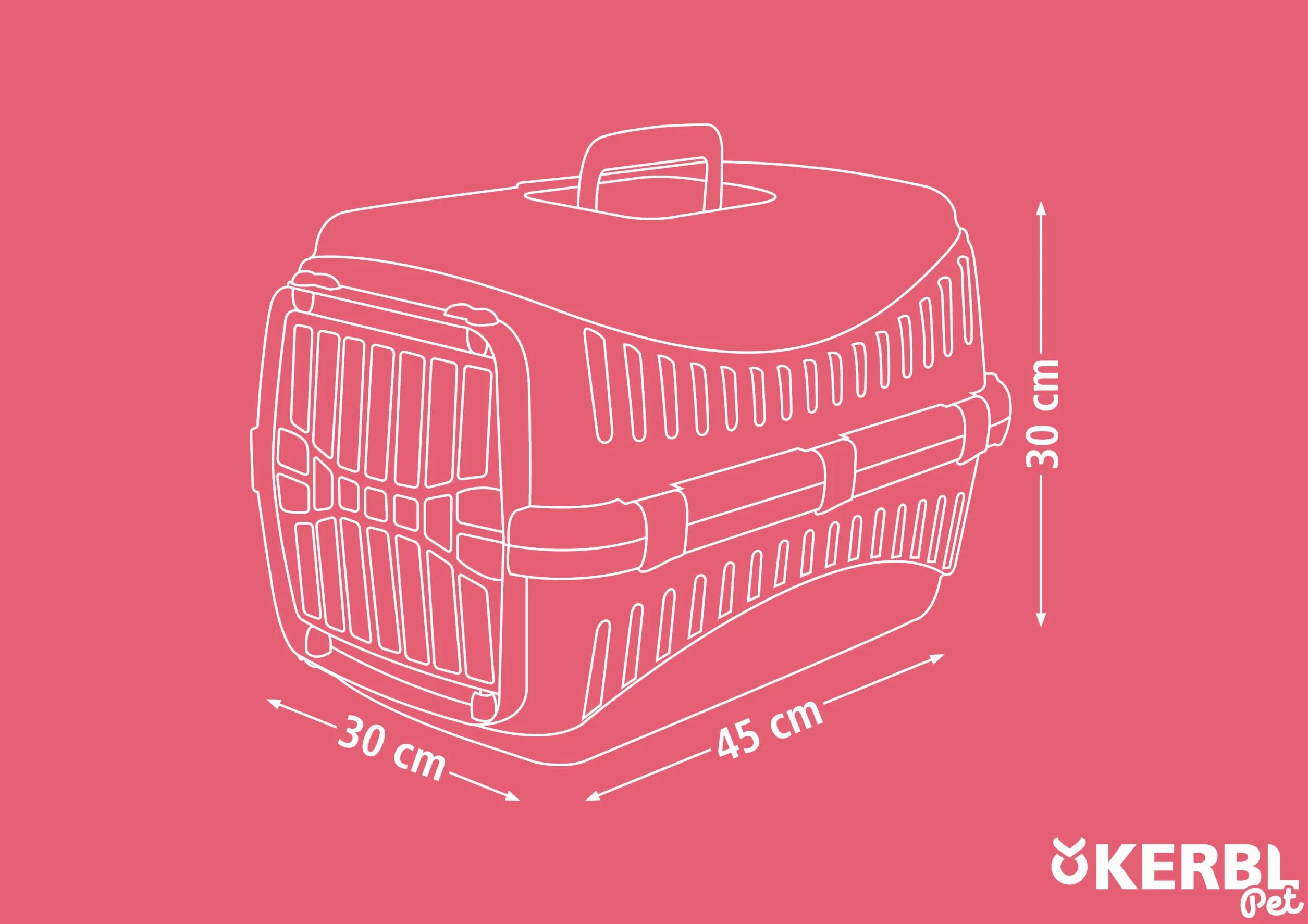 Kerbl Expedion Transporter dla Zwierząt, Szary/Beżowy, 48 x 32 x 31 cm