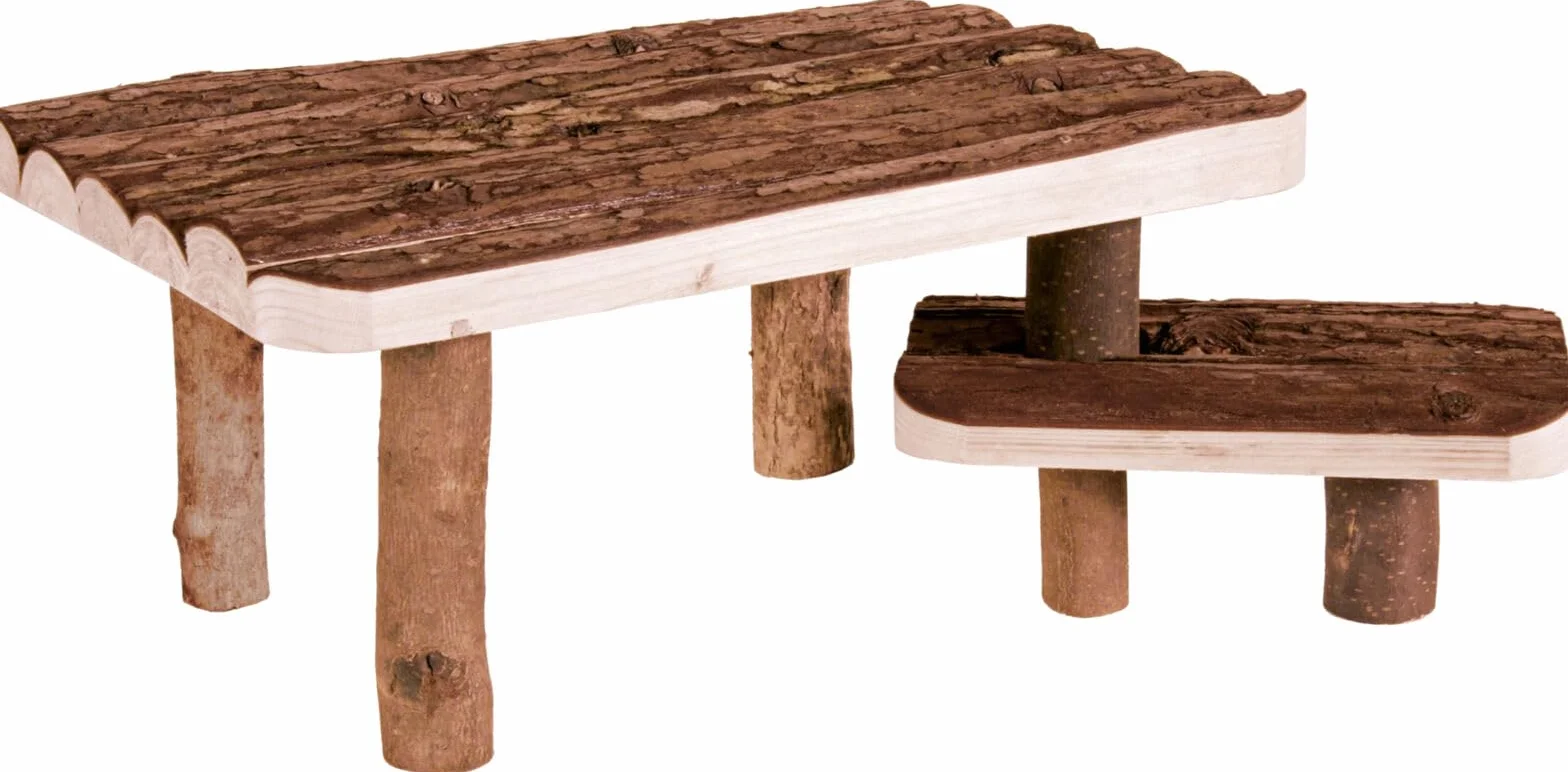 Trixie 62262 Natural Living schronienie i miejsce do leżenia ze schodami, 37 × 17 × 28 cm