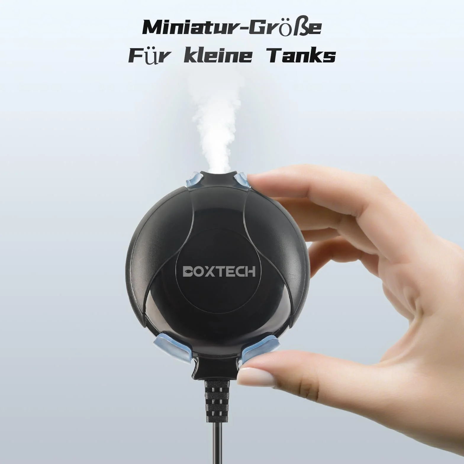 boxtech Mini pompa tlenu, cicha pompa powietrza do akwarium, pompa powietrza z Air Stone i wężem silikonowym do zbiorników z rybami i nanoakwariów