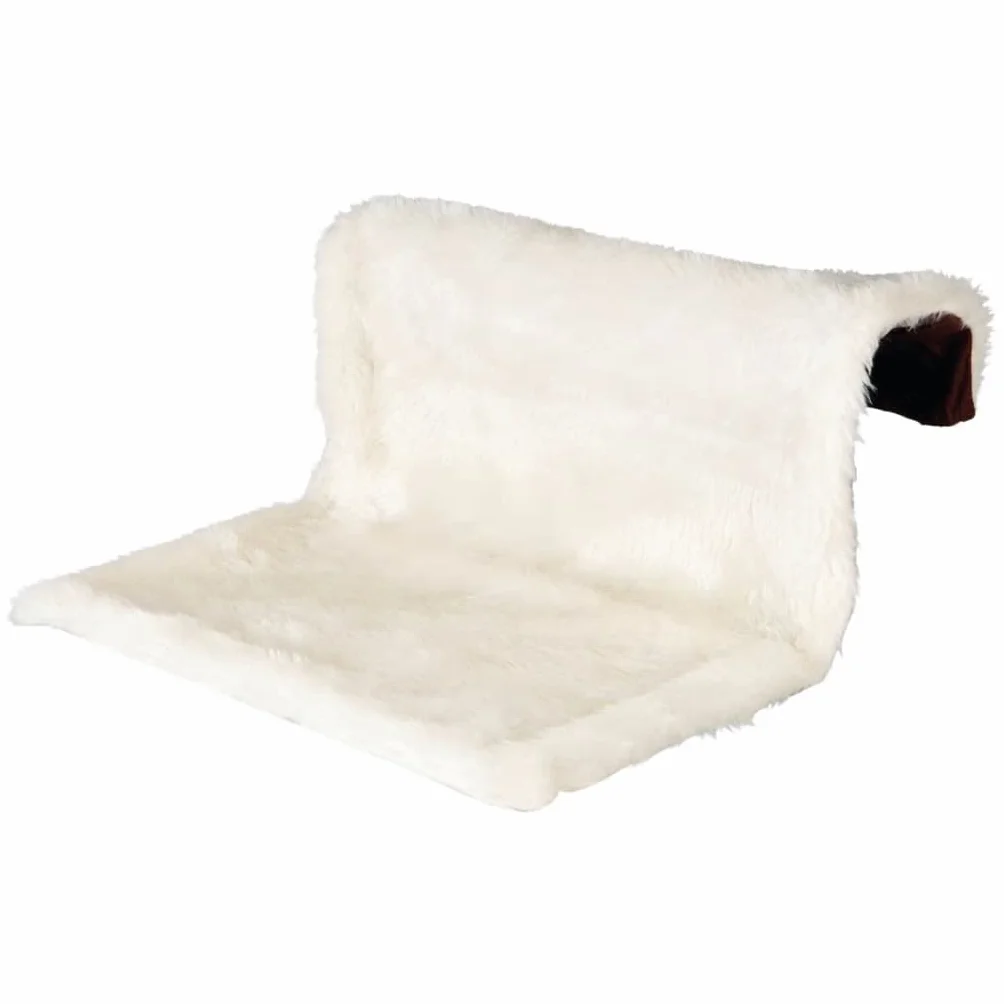 Trixie 43141 Leżak do grzejnika, plusz/welur, 45 × 26 × 31 cm, kremowy/brązowy, 1 sztuka