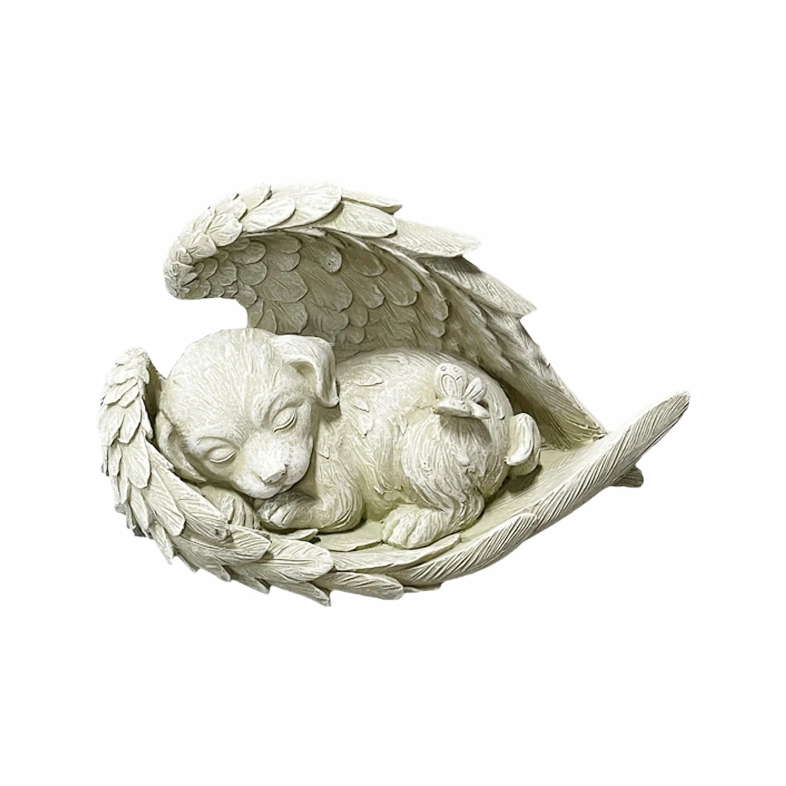 Kot, pies, anioł, dekoracja ogrodowa, figurki 10 cm x 7 cm x 8 cm, pomnik dla zwierząt domowych, znacznik, hołd, statuetka z żywicy, pies anioł, dekoracja ogrodowa, wieczny pomnik, kamień pamiątkowy