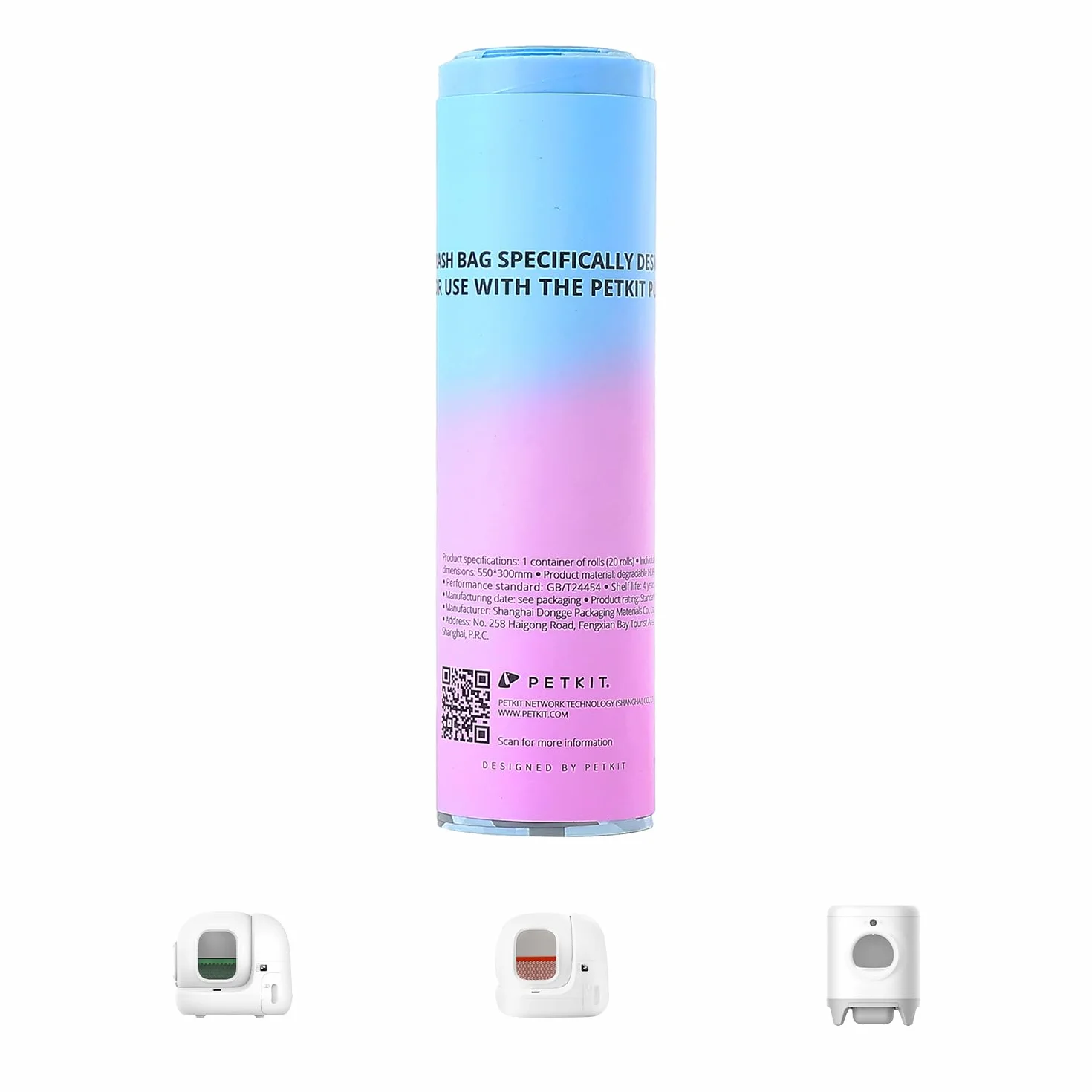 PETKIT Worki na Śmieci, Worki na Śmieci do Pura Max 2 i Pura X, 1 Rolka x 20 (20 Stuk)